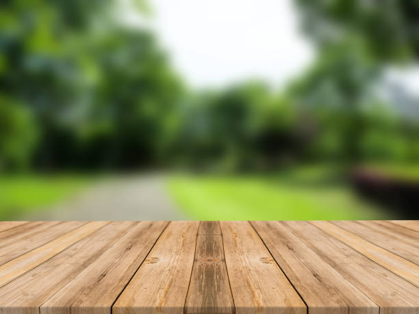 istock Top of wooden table on nature background - Image 1139934050