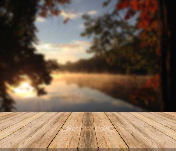 istock Top of wooden table on nature background - Image 1139934416