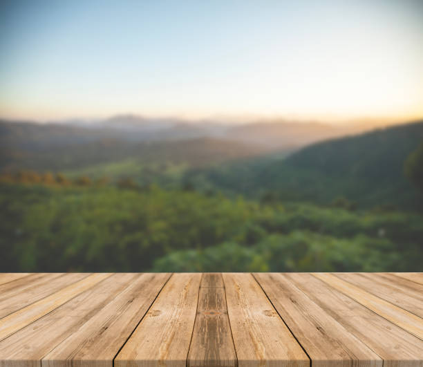 istock Top of wooden table on nature background - Image 1139934476