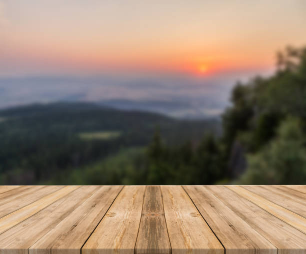istock Top of wooden table on nature background - Image 1139939401
