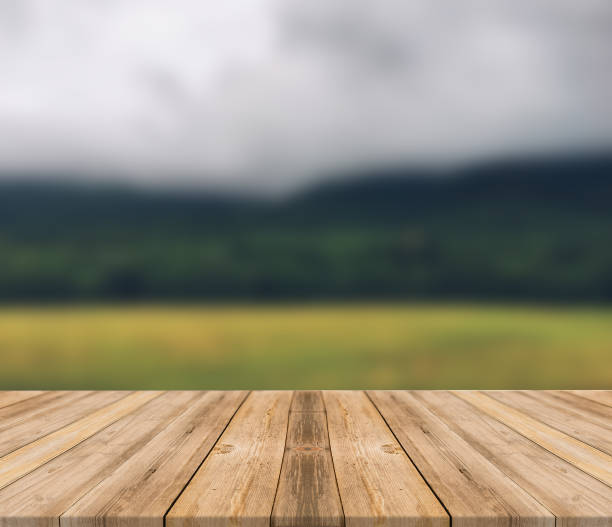 istock Top of wooden table on nature background - Image 1139939424