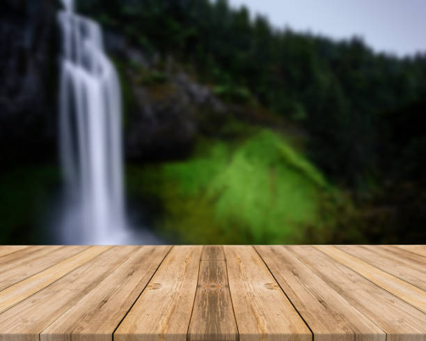 istock Top of wooden table on nature background - Image 1139940564