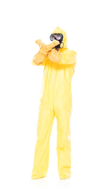 istock Man in protective clothing with arms crossed in a no gesture 1139940894