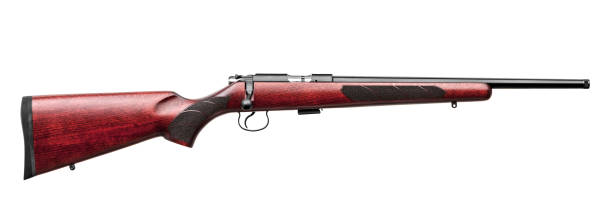 istock wooden hunting rifle isolated on white background 1139944425