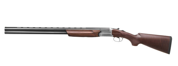 istock Classic double-barrell smooth-bore hunting rifle isolated on white background 1139944437