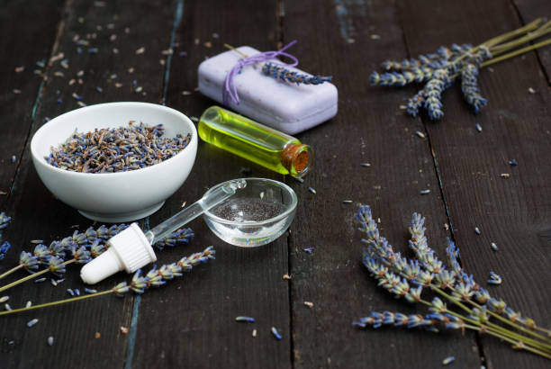 istock Lavender perfume, soap, essential oil 1139944623