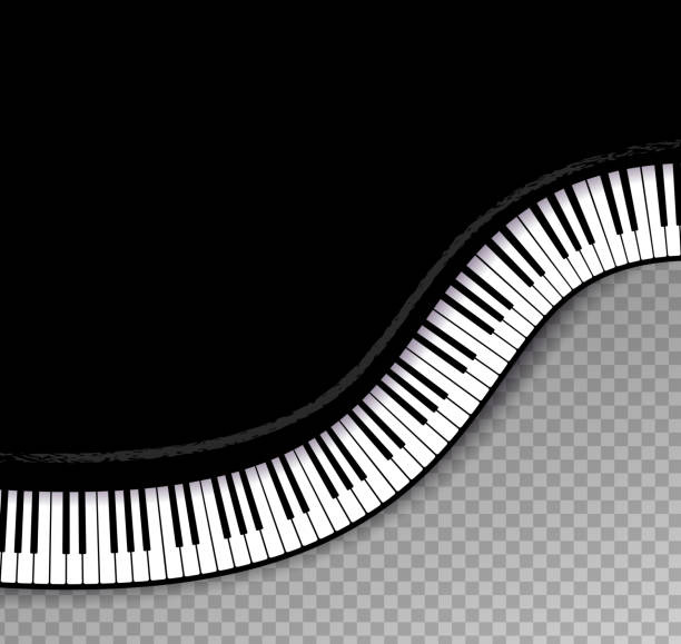 vektorabbildung der oberen ansicht klaviertasten - piano key piano musical instrument music stock-grafiken, -clipart, -cartoons und -symbole