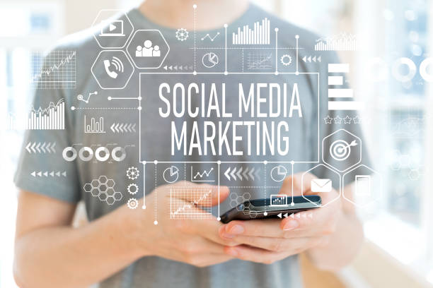 istock Social media marketing with man using a smartphone 1139948468