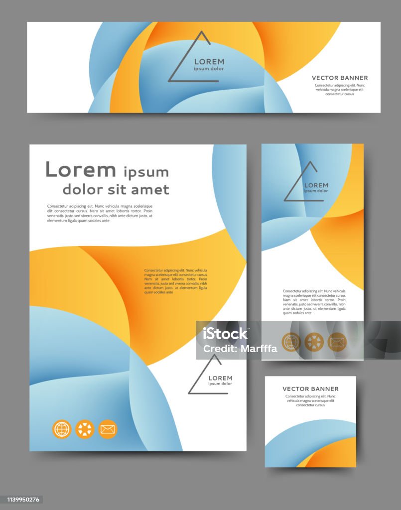 Nastavit vlny letáků - Bez autorských poplatků Abstraktní umění vektorové obrázky Nastavit vlny letáků - Bez autorských poplatků Abstraktní umění vektorové obrázky