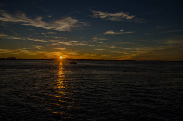 istock Beautiful sunset over the ocean 1139956387