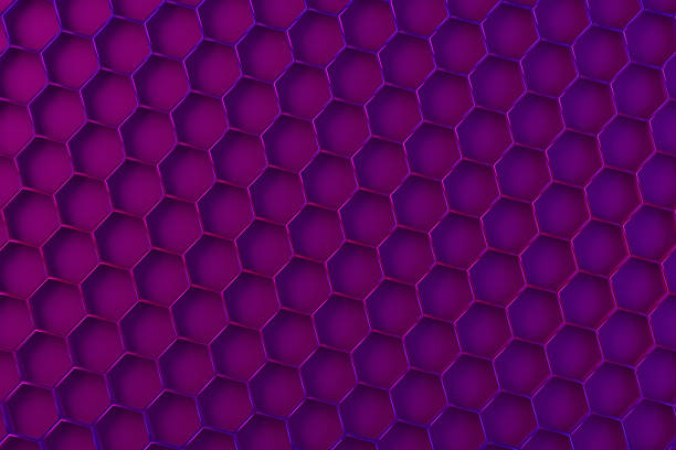istock Hexagon, Honeycomb Abstract Neon Colors 3D Background 1139957053