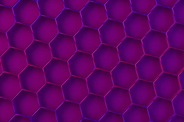 istock Hexagon, Honeycomb Abstract Neon Colors 3D Background 1139957385