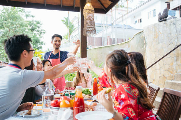istock Group of Friends Toasting During Barbecue Party 1139959606