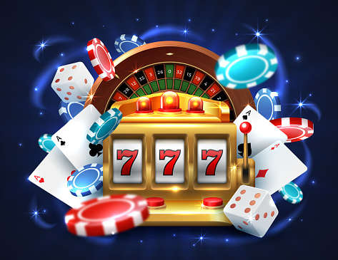 Casino 777 Slot Machine Gambling Roulette Big Lucky Prize Realistic 3d  Vector Roulette And Golden Sloth Machine Stock Illustration - Download  Image Now - iStock