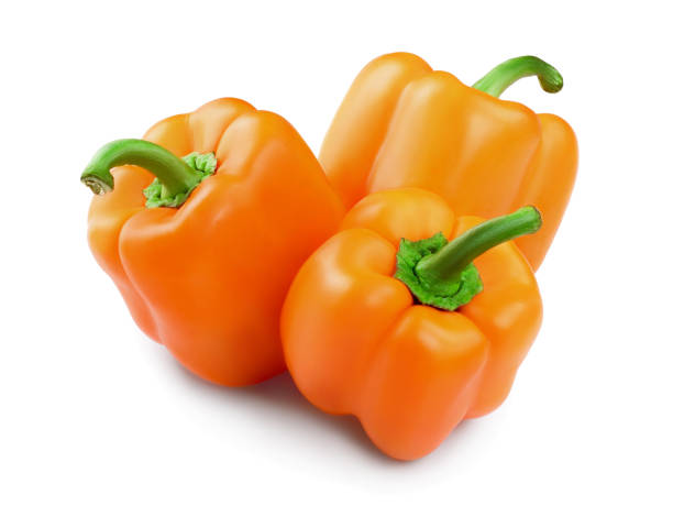 istock orange sweet bell pepper isolated on white background 1139968354