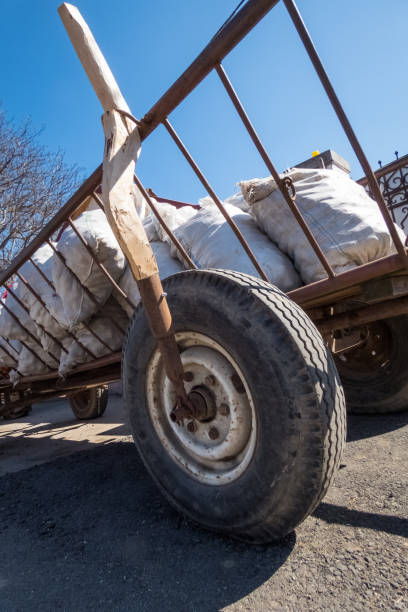 istock Loaded agricultural cart. Rural scene. 1139974956