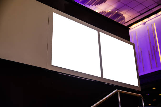 istock Blank big billboard at office building. steel wall ,glass wall 1139979715