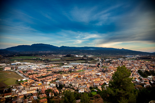 View of the city of Tona in Catalonia, Spain
