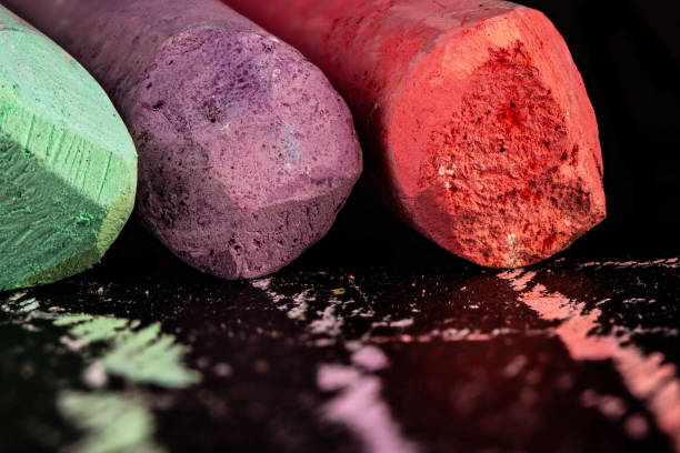 istock chalk with colorful lines, detail background 1139983464