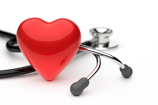 Healthcare Stethoscope White Background Medical Heart Shape