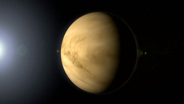 Rotating Planet Venus in Space with Black Hole