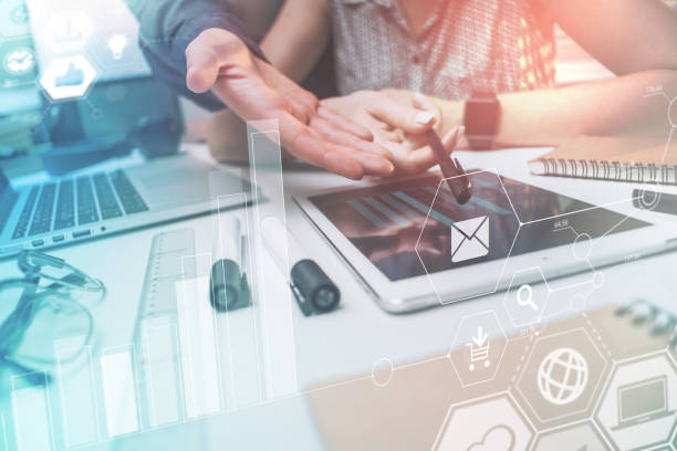 istock Business man with secretary 1140008239