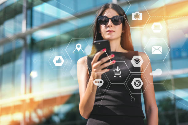 istock Business woman infographics 1140011063