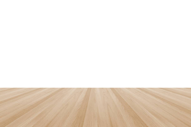 Wood floor texture in light cream beige brown color tone  isolated on white wall background Wood floor texture in light cream beige brown color tone  isolated on white wall background parquet floor perspective stock pictures, royalty-free photos & images