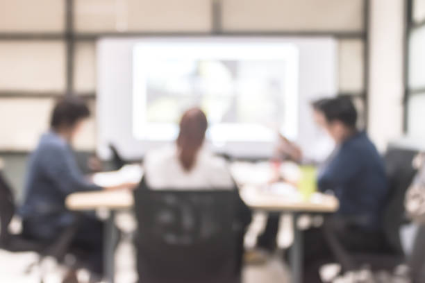 istock Blur office meeting background business people working group in discussion boardroom 1140015082