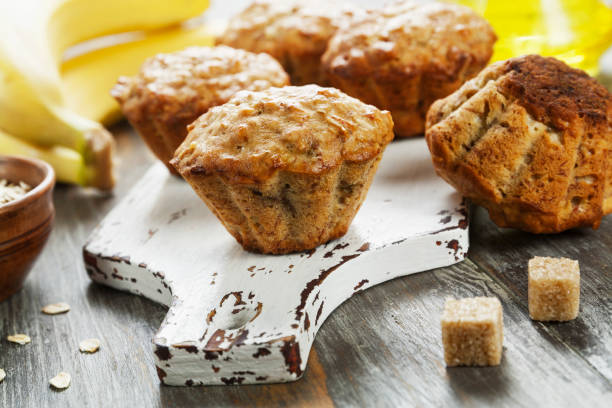istock Banana muffins with oatmeal 1140015347