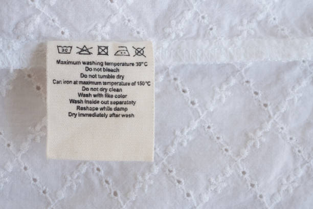 istock laundry care washing instructions clothes label on fabric texture background 1140015386