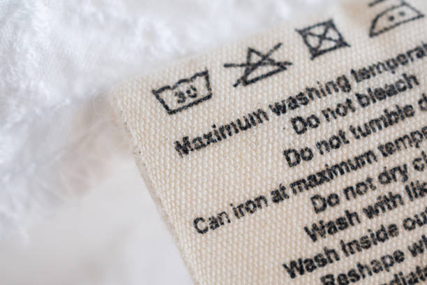 istock laundry care washing instructions clothes label on fabric texture background 1140015388