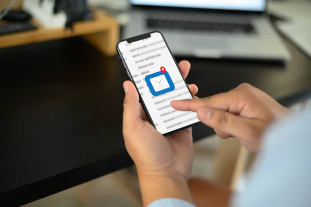 istock Mail Communication Connection message to mailing contacts phone Global Letters Concept 1140015724