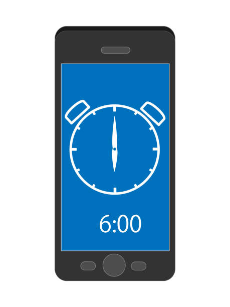 Smartphone Watch Stock Illustration - Download Image Now - 6 O'Clock, Alarm  Clock, Smart Phone - iStock