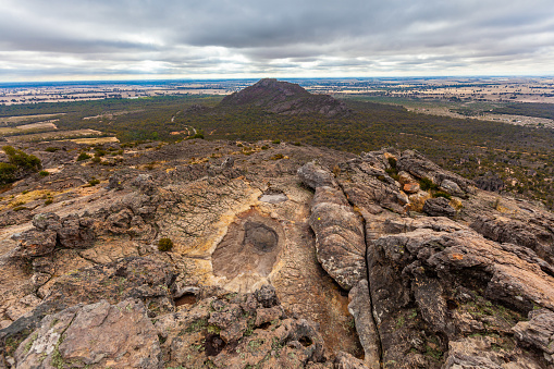 Amazing view from the summit of Hollow Mountain in Grampians National Park, Victoria, Australia