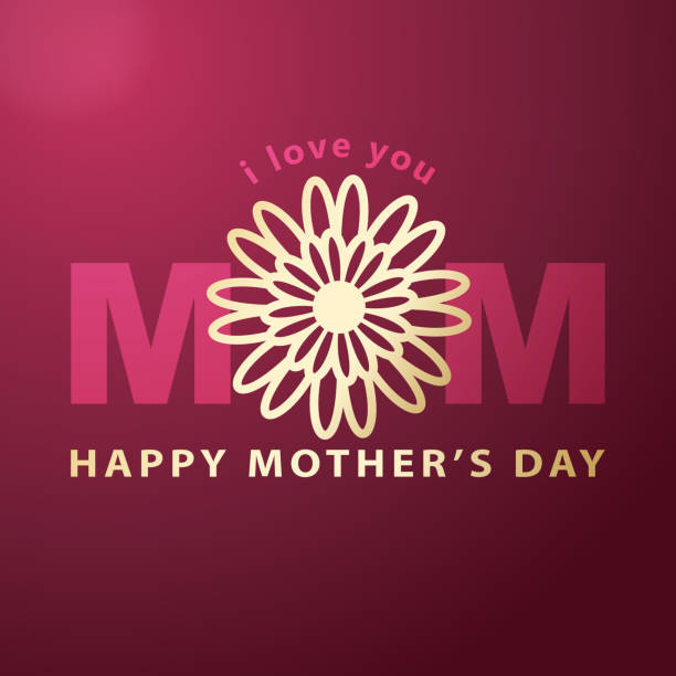 празднование дня матери - mothers day mother single flower family stock illustrations