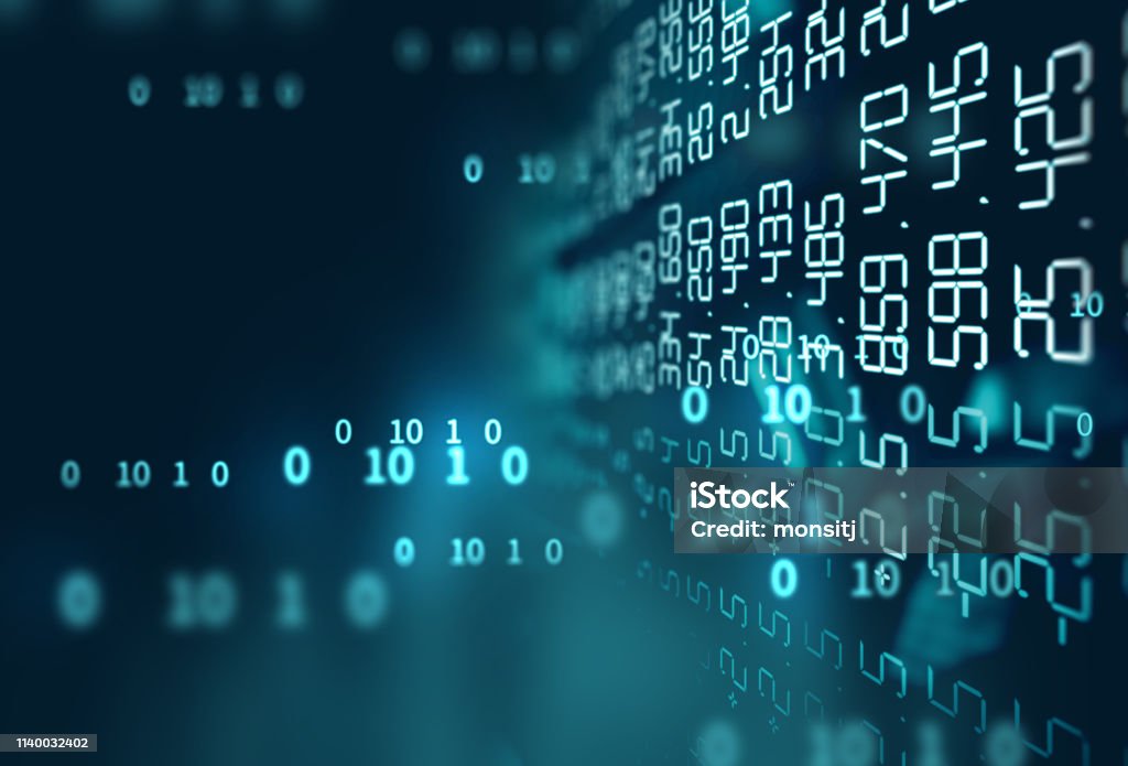 Digital Code Number Abstract Technology Background Stock Photo ...