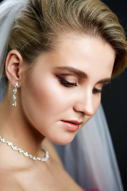 istock Close up beauty portrait on dark background 1140033298