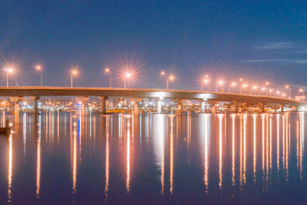 istock Tauranga Harbour Bridge illuminated at night 1140036610