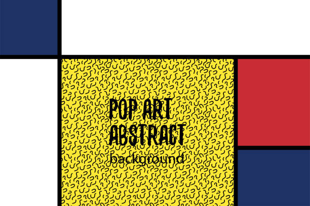 ilustrações, clipart, desenhos animados e ícones de pop art geometria mondrian linha de estilo de volta - mondrian