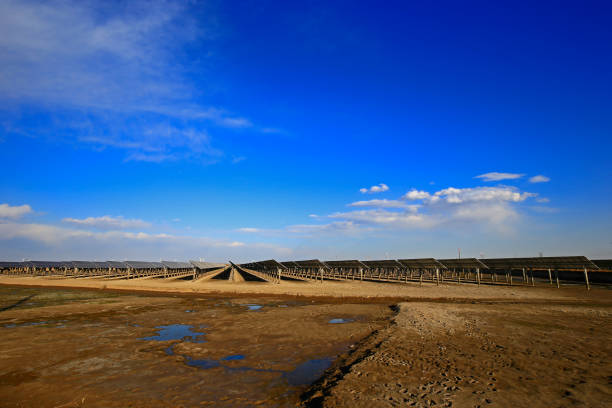 istock Solar panels on the water 1140051378