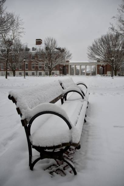 istock Baltimore in the Winter - Snowy Bench 1140052139