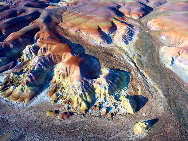 istock Colored chalk formations in Akzhar mountains, Kazakhstan. 1140053013