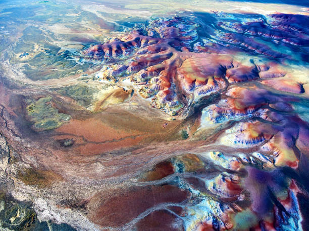 istock Colored chalk formations in Akzhar mountains, Kazakhstan. 1140053014