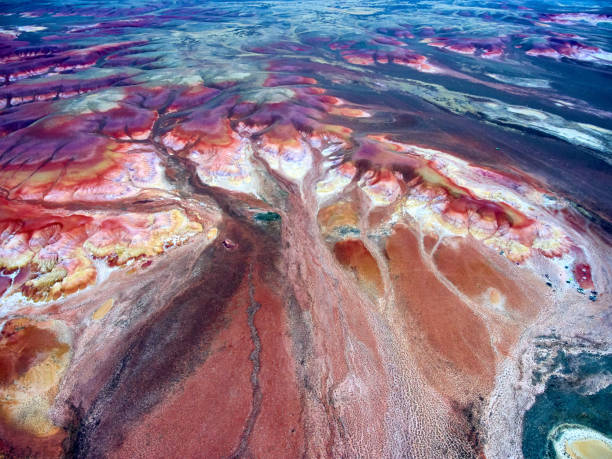 istock Colored chalk formations in Akzhar mountains, Kazakhstan. 1140053030
