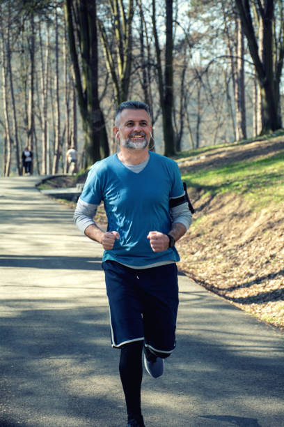 istock Mature man jogging in the morning 1140056498
