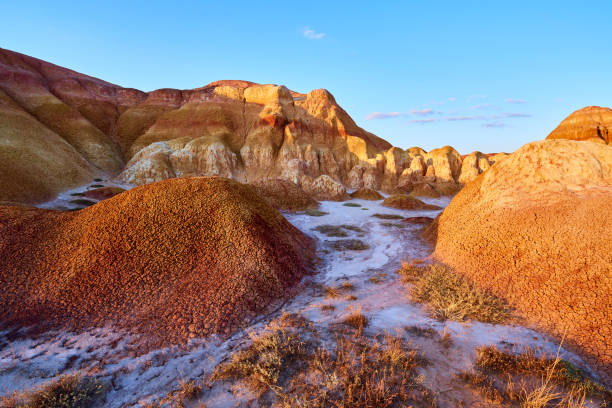 istock Colored chalk formations in Akzhar mountains. 1140062903