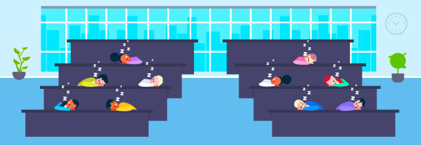 mix race students sitting in row at tables tired people sleeping in lecture hall studying process modern amphitheater university classroom interior education learning concept horizontal mix race students sitting in row at tables tired people sleeping in lecture hall studying process modern amphitheater university classroom interior education learning concept horizontal vector illustration male college student sleeping through lecture stock illustrations