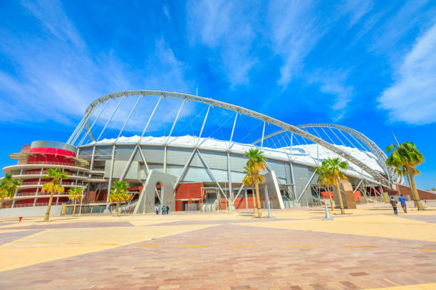 el khalifa stadium doha - fifa world cup fotografías e imágenes de stock