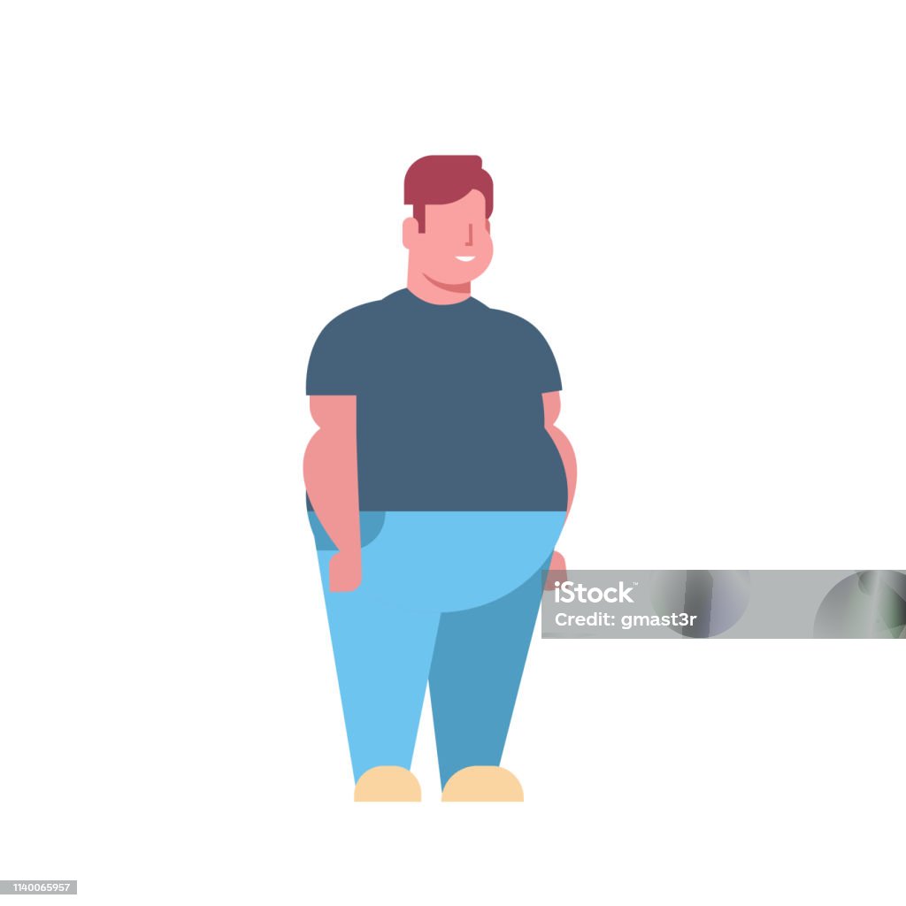 Béo Phì Người Đàn Ông Đứng Tư Thế Trên Kích Thước Anh Chàng Béo ...